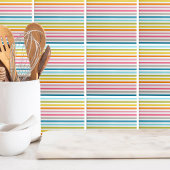 Moderne Regenbogen-Trendfarbene Streifen Fliese