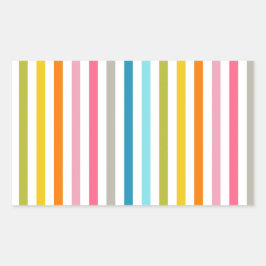 Moderne Regenbogen-Trendfarbene Streifen Rechteckiger Aufkleber