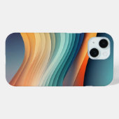 Moderne Regenbogen-Wellen-Abstrakte Kunst Case-Mate iPhone Hülle (Rückseite (Horizontal))
