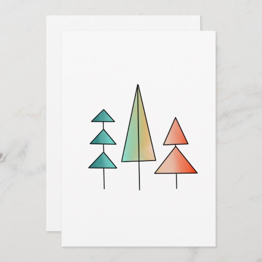 Moderne Regenbogenbäume im Mittelalter erröten aqu Einladung (Vorne/Hinten)