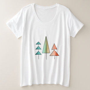 Moderne Regenbogenbäume im Mittelalter erröten aqu Große Größe T-Shirt