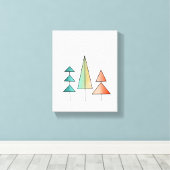 Moderne Regenbogenbäume im Mittelalter erröten aqu Leinwanddruck (Insitu (Holzboden))