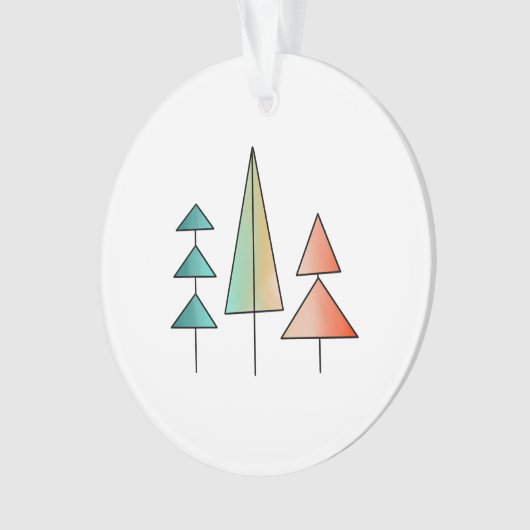 Moderne Regenbogenbäume im Mittelalter erröten aqu Ornament (Vorderseite)