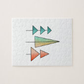 Moderne Regenbogenbäume im Mittelalter erröten aqu Puzzle (Horizontal)