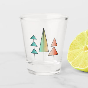 Moderne Regenbogenbäume im Mittelalter erröten aqu Schnapsglas