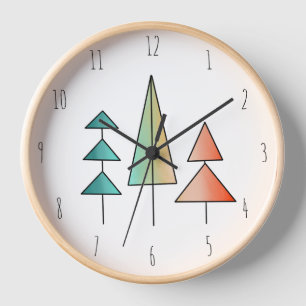 moderne Regenbogenbäume in Teal und Rosé Mitte des Uhr