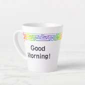 Moderne Regenbogendreiecke Personalisierte Latte T Milchtasse (Linke Ecke)