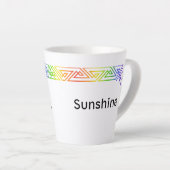 Moderne Regenbogendreiecke Personalisierte Latte T Milchtasse (Rechte Ecke)