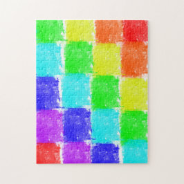 Moderne Regenbogenfarbblöcke Puzzle