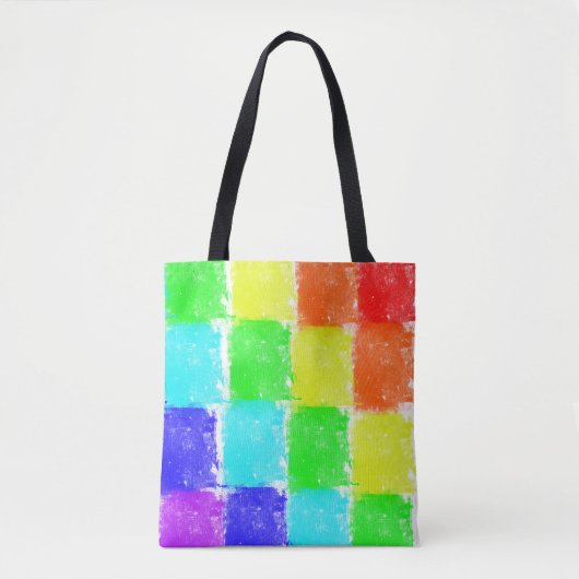 Moderne Regenbogenfarbblöcke Tasche (Vorderseite)