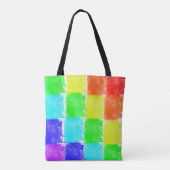 Moderne Regenbogenfarbblöcke Tasche (Rückseite)