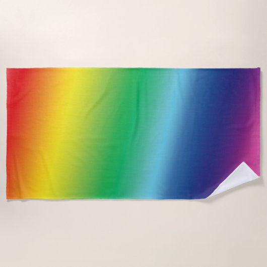 Moderne Regenbogenfarben Gay Pride Flag Muster Strandtuch (Vorderseite)