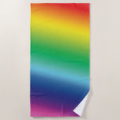 Moderne Regenbogenfarben Gay Pride Flag Muster Strandtuch (Vorderseite)