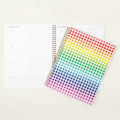 Moderne Regenbogenfarben kariertes Rastermuster Planer (Anzeige)