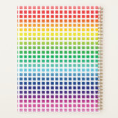 Moderne Regenbogenfarben kariertes Rastermuster Planer (Rückseite)