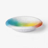 Moderne Regenbogenfarben Rosa Blau Lila Gelb Pappteller (Gewinkelt)