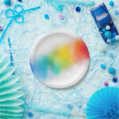 Moderne Regenbogenfarben Trendrosa Rosa Lila Pappteller (Party)