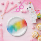 Moderne Regenbogenfarben Trendrosa Rosa Lila Pappteller (Party)