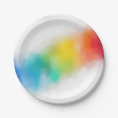 Moderne Regenbogenfarben Trendrosa Rosa Lila Pappteller (Vorderseite)