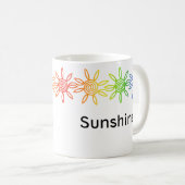 Moderne Regenbogensonne personalisierte Umarmung Kaffeetasse (VorderseiteRechts)