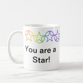 Moderne Regenbogensterne - personalisierte Umarmun Kaffeetasse
