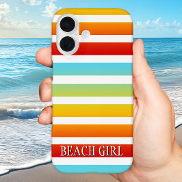 Moderne Regenbogenstreifen - farbenfrohe Gestaltun iPhone 16 Hülle