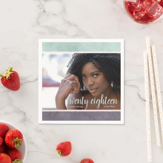 Moderne Regenbogenstreifen Graduate Paper Napkins Serviette (Beispiel)