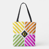 Moderne Regenbogenstreifen Tasche (Rückseite)