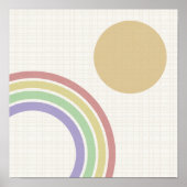 Moderne RegenbogenSun Mitte des Jahrhunderts Poster (Vorne)