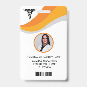 Moderne registrierte Krankenschwester-Foto-ID Ausweis