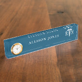 Moderne registrierte Krankenschwester RN Caduceus Namensplakette (Seite)