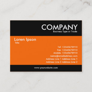 Moderne - Reiches Orange Visitenkarte