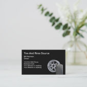 Moderne Reifen und Rims Visitenkarte (Stehend Vorderseite)