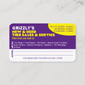 Moderne Reifeservices Individuell gestaltete Visit Visitenkarte (Rückseite)