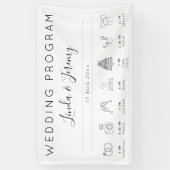 Moderne Reihenfolge von Veranstaltungen Hochzeitvo Banner (Vertikal)