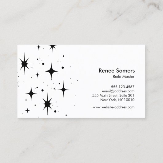 Moderne Reiki Master Energy Massage Visitenkarte (Rückseite)