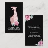 Moderne Reinigung Blumenfloral Rose Gold Spray Fla Visitenkarte (Vorne/Hinten)