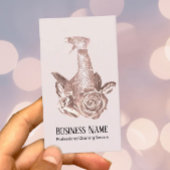 Moderne Reinigung der Rose Rost-Spray und Blume Visitenkarte