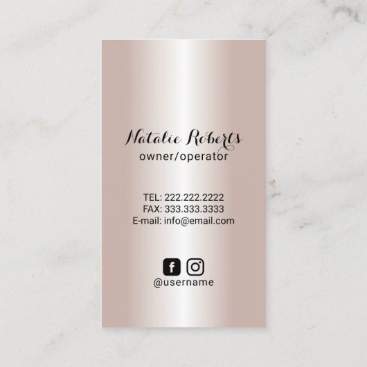 Moderne Reinigung der Rose Rost-Spray und Blume Visitenkarte (Rückseite)