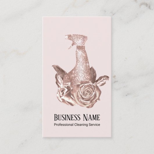 Moderne Reinigung der Rose Rost-Spray und Blume Visitenkarte (Vorderseite)