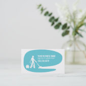 Moderne Reinigung hält Visitenkarte-Schablone Visitenkarte (Stehend Vorderseite)