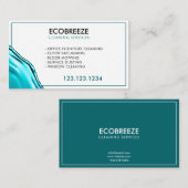 Moderne Reinigung von Aqua Splash Office Visitenkarte (Vorne/Hinten)
