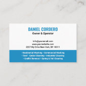 Moderne Reinigung von blauem Power Visitenkarte (Rückseite)