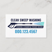 Moderne Reinigung von blauem Power Visitenkarte (Vorderseite)