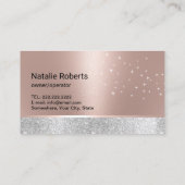 Moderne Reinigungs-Service-Rose Gold Floral Spray Visitenkarte (Rückseite)