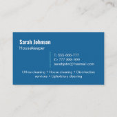 Moderne Reinigungs- und Desinfektionsdienstleistun Visitenkarte (Rückseite)