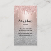 Moderne Reinigungs- und Haushaltshilfe Rose Gold T Visitenkarte (Rückseite)