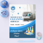 Moderne Reinigungsdienst Flyer Vorlage | Editierba (Einzeln)