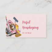 Moderne Reinigungsdienste für Zimmermädchen Visitenkarte (Vorderseite)