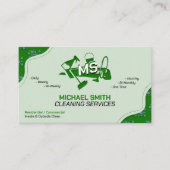 Moderne Reinigungsdienste Logo Niedlich Trendy Gre Visitenkarte (Vorderseite)
